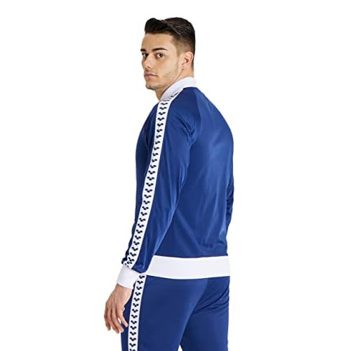 ARENA Men's Team Relax IV Track Jacket Front Zip Side Pockets Warm-Up Top Lightweight Athletic Retro Cool Bomber Jacket