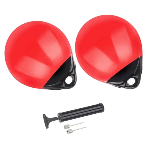 Red Marine-Grade Inflatable Boat Mooring Buoy 11.4x14 inch for Docking & Water Safety