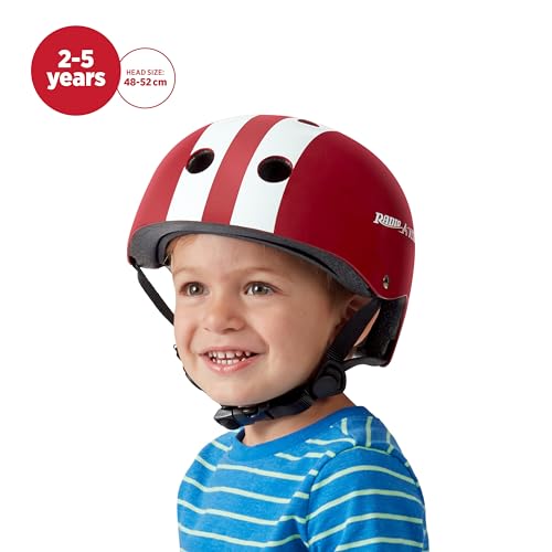 Kids Helmet for 2-5 Years Old - Red Matte Adjustable Toddler Safety Helmet