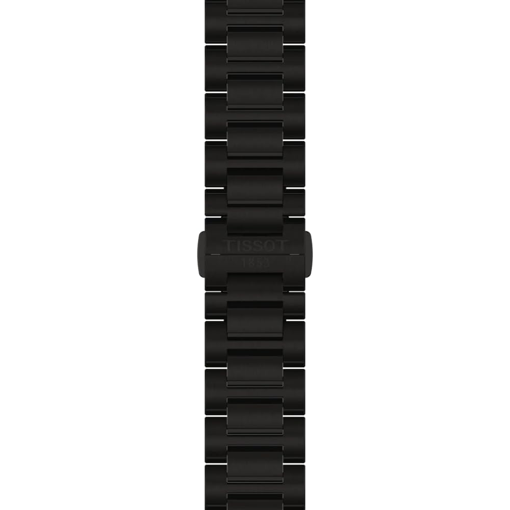 Tissot PRC 100 Solar, Black PVD Dial, 39mm Watch for Men, Blavk PVD Stainless Steel Bracelet, Solar Quartz Movement, T1514223305100