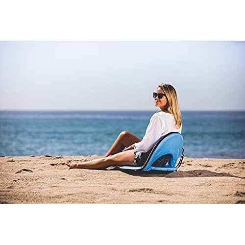 PICNIC TIME Oniva Portable Reclining Stadium Seat with Back Support, Folding Bleacher Chairs with Back and Cushion, Thick Padded Bench Seat and Armrest, Includes Six Backrest Positions