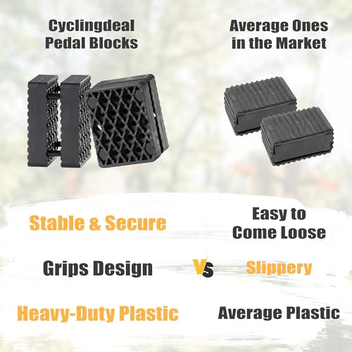 Child & Adult Bicycle Pedal Blocks 1.5 Inch - Small Size 82.5x63.5mm - Secure & Comfortable Cycling Accessory