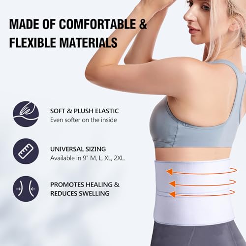 Post Surgery Abdominal Binder Support Belt - 2 Panel 6 Inch Large