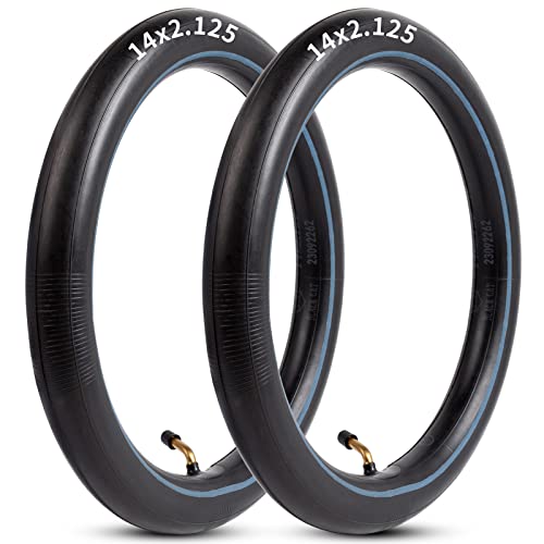 14 Inch Inner Tube for Electric Bike and Scooter - 2 Pack with Angled Valve Stem