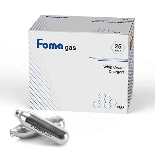FOMAA Gas Whipped Cream Cartridges, Pack of 25
