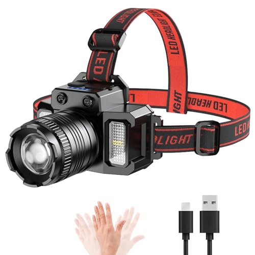 Rechargeable Headlamp with Motion Sensor, 5 Modes, Power Bank - Variation C