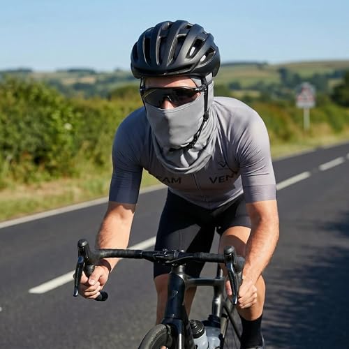 Grey Summer Balaclava Sun UV Protection Face Mask - Breathable & Cooling
