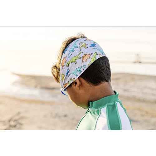 Splash Place SWIM GOGGLES with Fabric Strap - Adult & Kids Swim Goggles - BLUES & GREENS