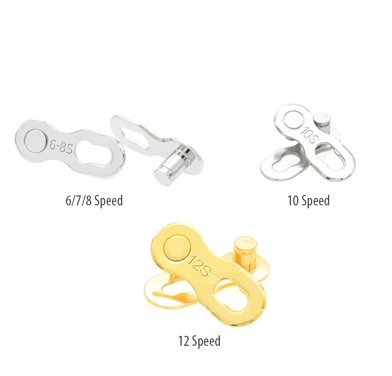 10 Pairs Bicycle Missing Link Universal 1/6/7/8-Speed Bicycle Chain Quick Link Versatile for MTB Road Bike Bicycle Casual Rides (6/7/8 Speed Silver)