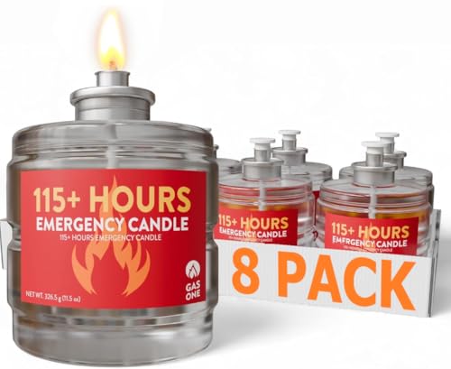 Emergency Candle Set 8-Pack - Long-Lasting Unscented Blackout Lighting