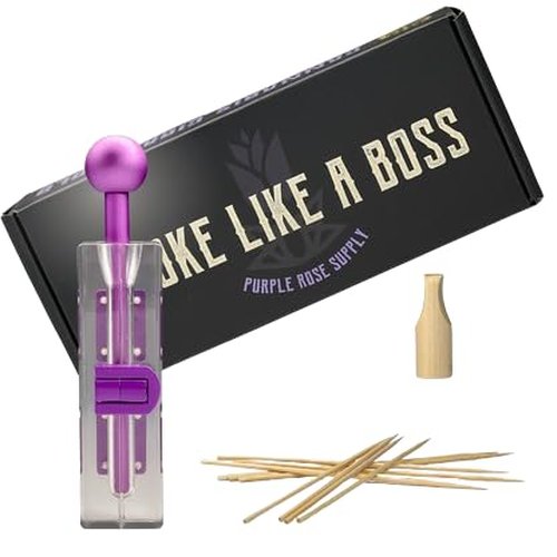 Purple Rose Supply Mini Mold – Compress + Roll Kit for Long, Even Burn – Airflow Skewer, Travel-Ready, Reusable Tool for Perfect Herbal Sessions – Food-Grade & Easy to Clean
