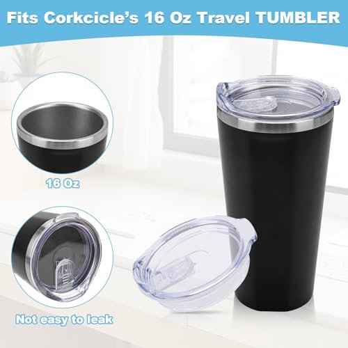 16oz Replacement Lid for Corkcicle Tumbler,Double Sealing Spill Proof Replacement Top Compatible with 16 oz Cork cicle Travel Coffee Mug,2.9in Drink Cup Lids Fit for Corkcicle Water Bottle