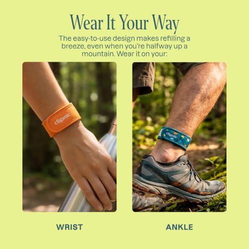 Mosquito Repellent Wristbands Pack of 9 with Refills - Natural, Adjustable, DEET-Free