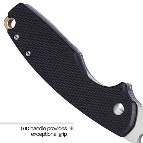 CRKT Pilar Iv: Everyday Carry Plain Edge, Frame Lock, G10 | Stainless Steel, 5321