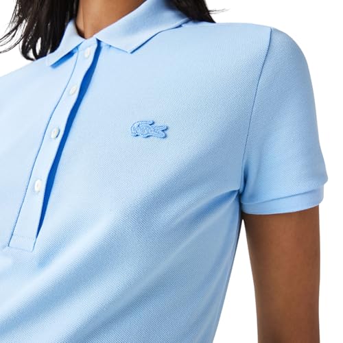 Lacoste Women's Short Sleeve Slim Fit Stretch Pique Polo Shirt