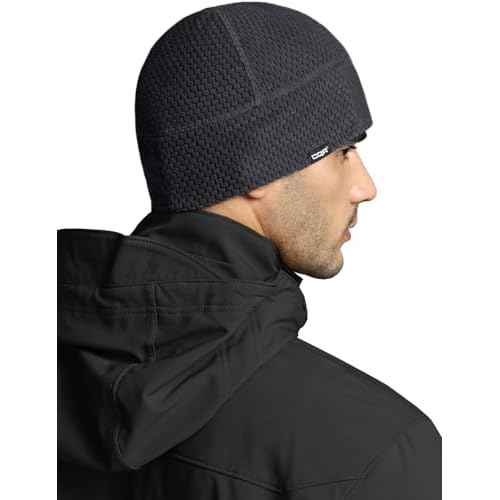 CQR Men's Fleece Tactical Beanie, Lightweight Army Military Skull Cap, Soft Warm Winter Hat with Small Pocket