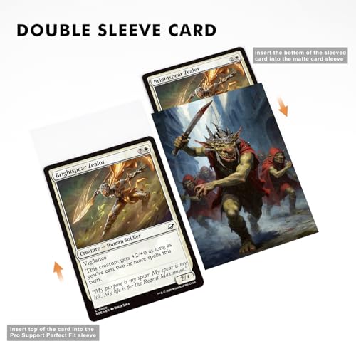 100 MTG Card Sleeves with Inner Sleeves - Textured Back for Standard Cards