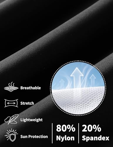 Men's Quick Dry Swim Jammers - Large Black UPF 50+ Racing Swimsuit