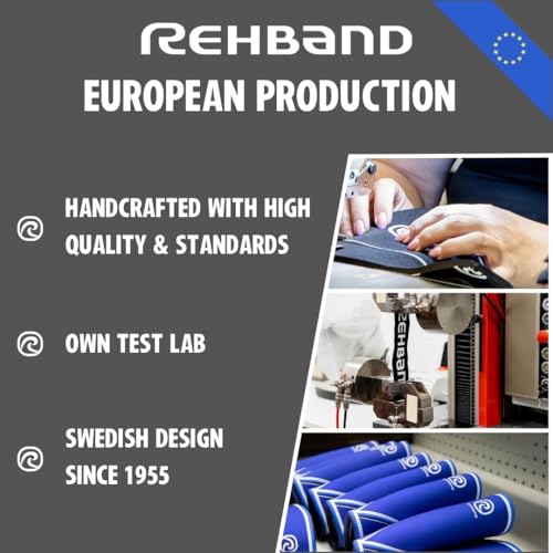 Rehband RX Knee Support for Strength Training & Fitness - 7mm Neoprene Knee Sleeve, Flexible & Non-Slip, Knee Sleeve for Men & Women, Colour:Carbon/Black - 1 Pair, Size:Medium