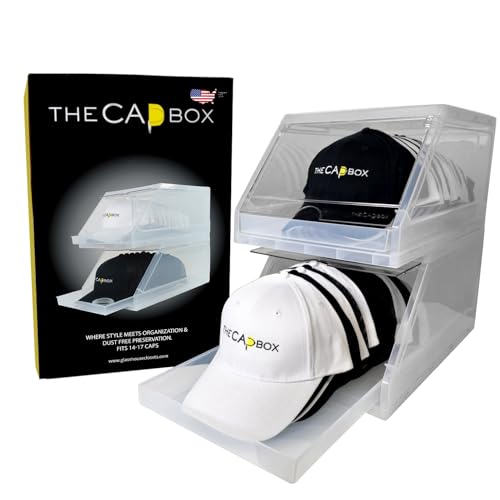 CapBox 2.0 Hat Organizer for Baseball Caps - 2 Pack Clear (Variation: Clear)