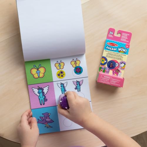 Melissa & Doug Sticker Wow! Purple Unicorn Bundle Stamper Toy - Glitter Unicorn