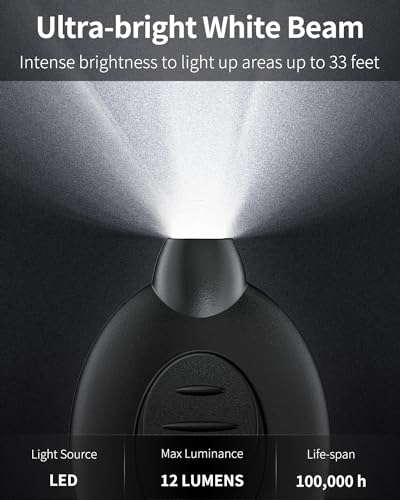 Uniclife 20 Pack Mini LED Keychain Flashlights - Black Shell, White Light