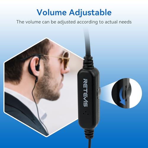 20 Pack Walkie Talkie Earpiece with Volume Control for RT22 RT68 RT21 H777