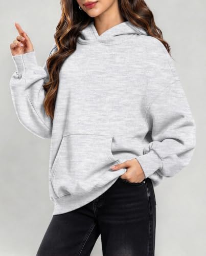 Kims Cosiart Oversized Hoodie Sweatshirt for Women Small Grey
