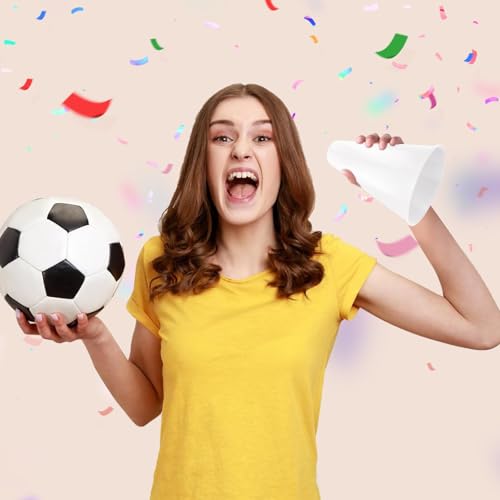 White Cheer Megaphone Set - 30 Plastic Party & Sports Favors, Outdoor Activities