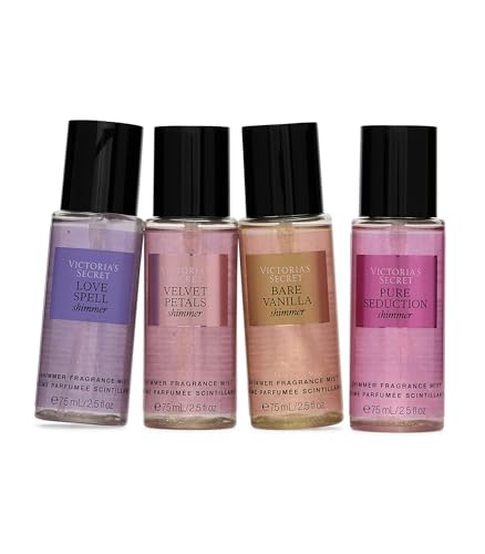 Victoria's Secret Fragrance Mist Collection 4-Piece Shimmer Mini Gift Set - Assorted Scent