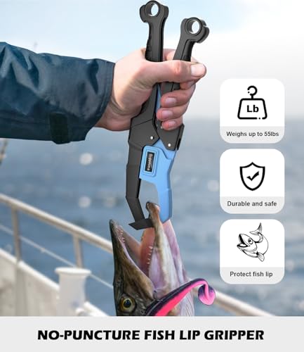 Complete Fishing Tool Kit with Pliers, Knife, Fish Gripper, Scissors & Ruler