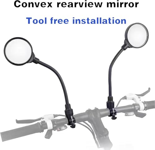 Bicycle Rearview Mirrors 2-Pack - Wide Angle, Adjustable & Shockproof