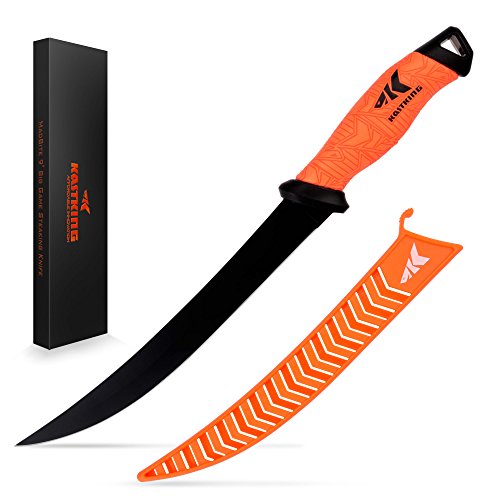 9-Inch Fillet Knife with Protective Sheath - Razor Sharp Stainless Steel