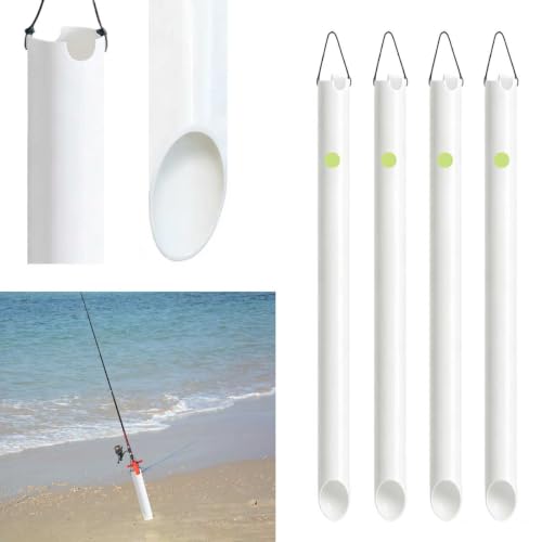 White 27in Tubular Sand Spike for Surf Fishing Rod Holder Beach Shore River