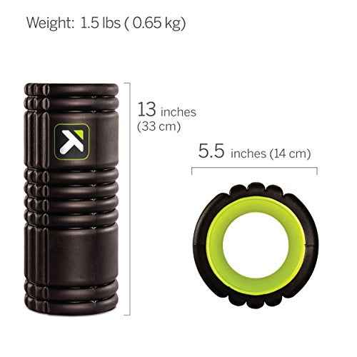 TriggerPoint Grid 1.0 Foam Roller - 13" Multi-Density Massage Roller for Deep Tissue & Muscle Recovery - Relieves Tight, Sore Muscles & Kinks, Improves Mobility & Circulation - Targets Key Body Parts