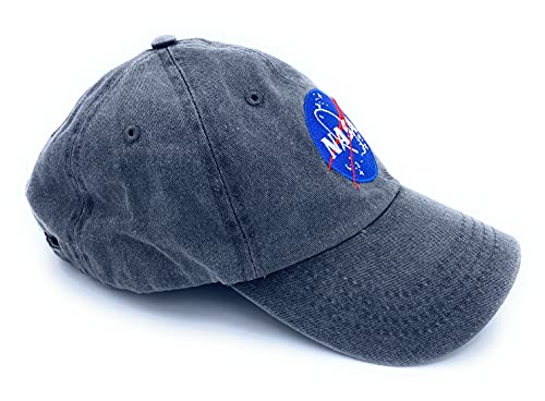 Vintage NASA Baseball Cap - Unisex Cotton Dad Hat Medium Black