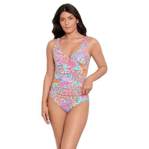 Lauren Ralph Lauren Amara Patchwork Ring Over-The-Shoulder Underwire Tankini