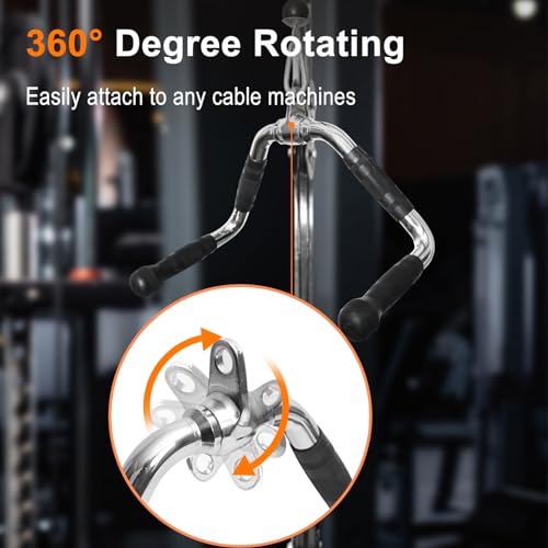 Lat Pulldown Bar Attachment for Strength Training - 15.7 x 8 in, Supports 400 lb