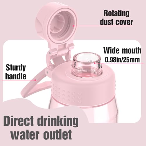 Pink 32oz BPA-Free Water Bottle with Wide Mouth & Leakproof Spout - Travel & Outdoor