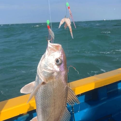 36-Piece Luminous Sabiki Fishing Rigs with Sharp Hooks for Saltwater & Freshwater