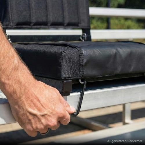 Sport Beats Stadium Seat with Back Support, Folding Bleacher Chair - Navy Blue, 1