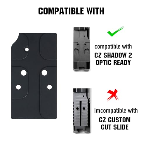 Optic Adapter Plate for CZ Shadow 2 Holosun RMR