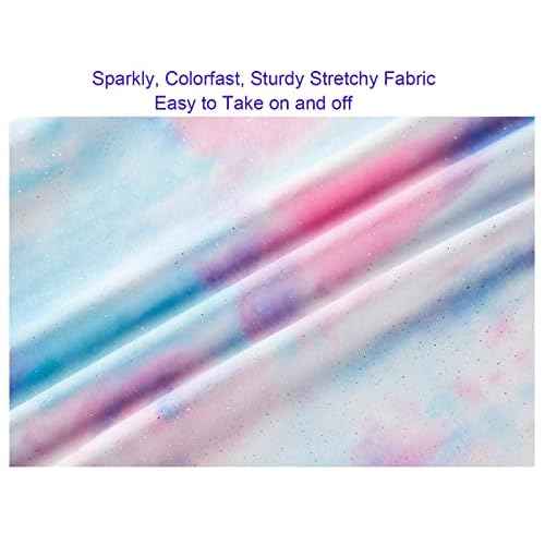 Domusgo Girls Gymnastics Leotards Long Sleeve Bodysuits Shiny Colorful One Piece Tumbling Outfits