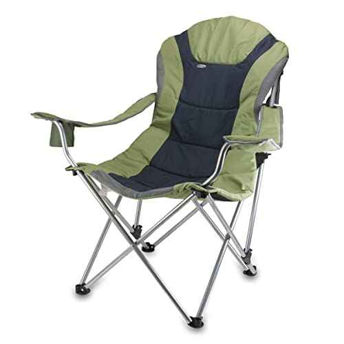 Picnic TIME Reclining Camp Chair, Beach Chair for Adults, Sports Chair with Carry Bag