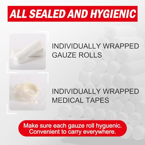 DMSKY 240 Pack Gauze Rolls, 4 in x 4.1 Yards