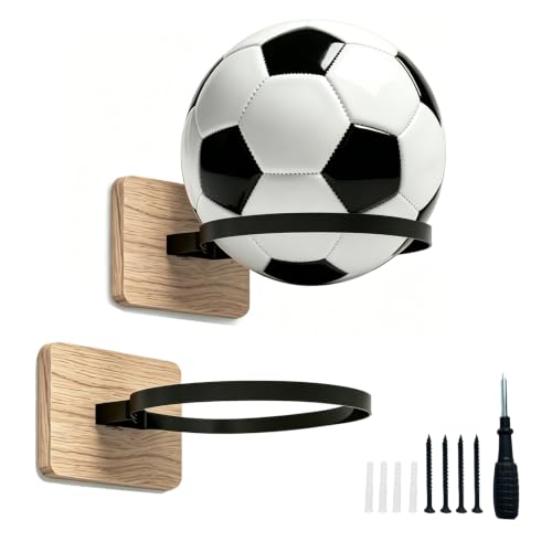 2-Pack Wall Mount Ball Holder Organizer for Basketball Soccer Volleyball Sports Gear