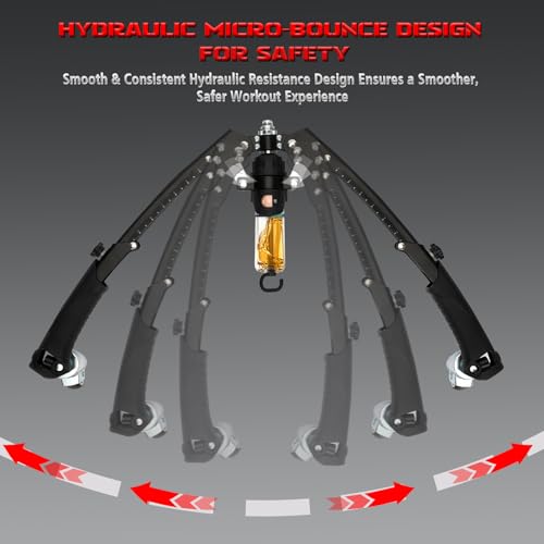 Adjustable Hydraulic Arm Trainer for Strength & Fitness - 22-440lbs Resistance