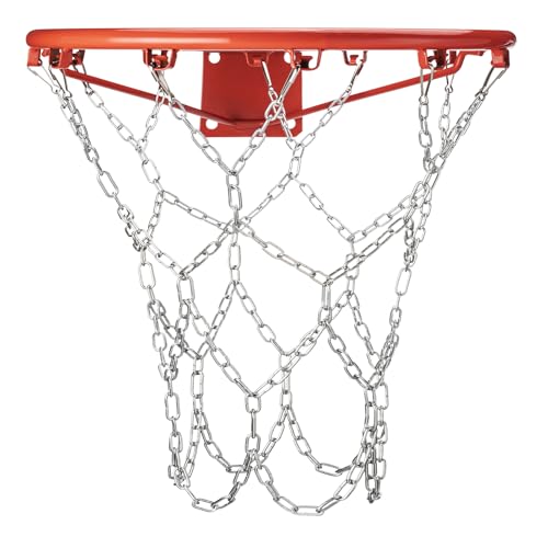 Heavy Duty 21-Inch Galvanized Steel Basketball Chain Net Replacement - All-Weather Indoor/Outdoor