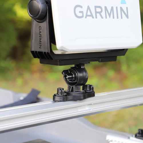 YakAttack Zero Play LockNLoad Track Mount & Rail Adapter | Heavy Duty Kayak Mounting Base for Fish Finders, Rod Holders & Accessories | Keep Kayak Fishing Accessories Secure | Made in USA