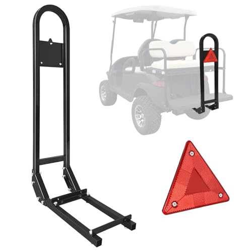 Heavy Duty Golf Cart Rear Seat Safety Grab Bar with Reflector - Universal Fit